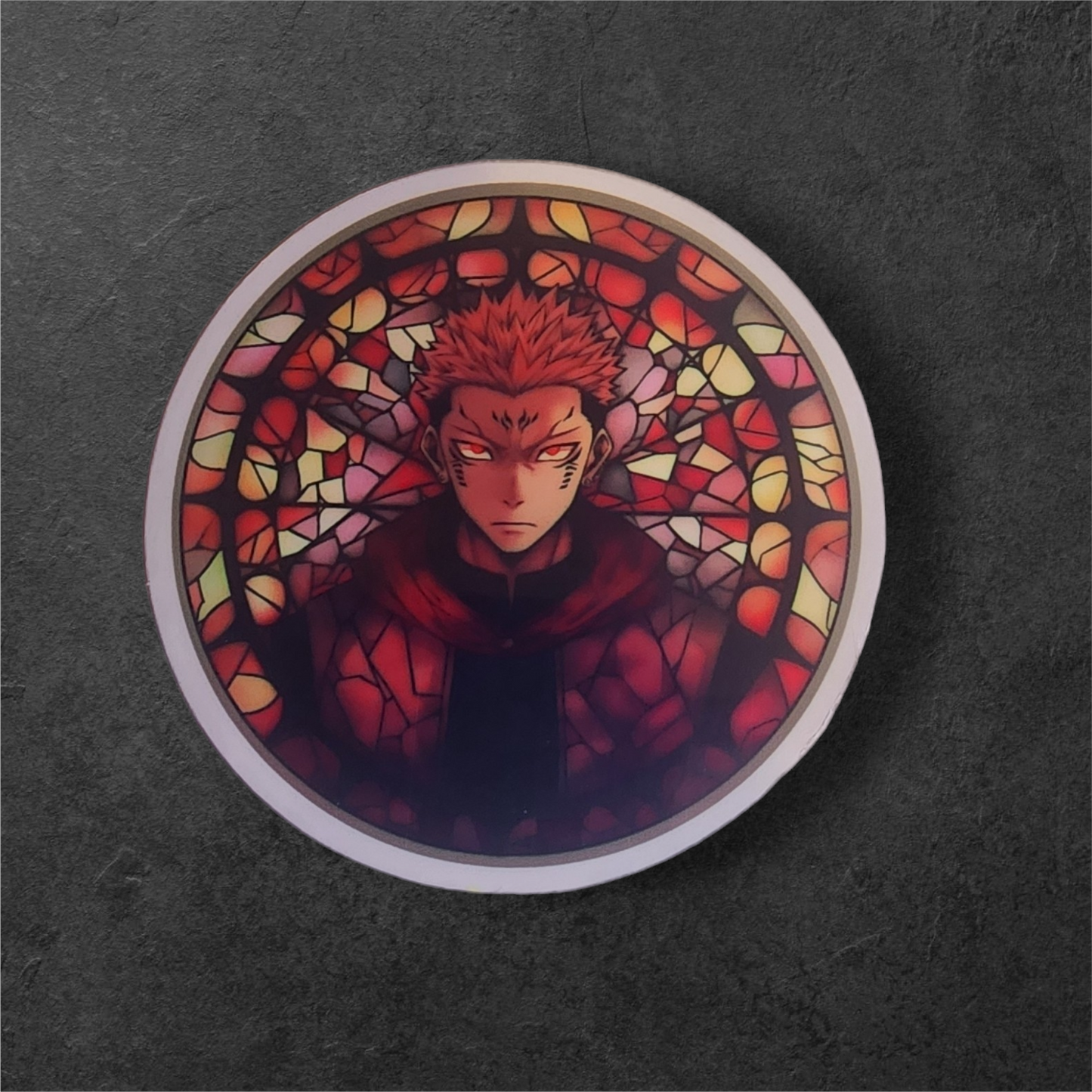 Anime stained glass clear window stickers