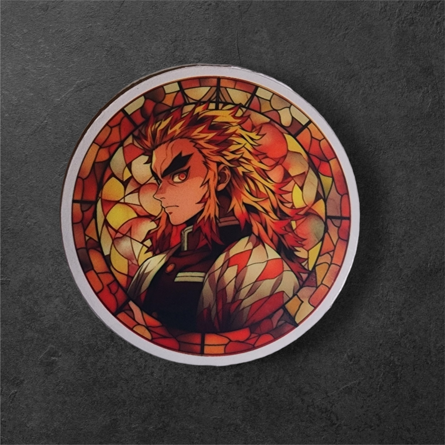 Anime stained glass clear window stickers