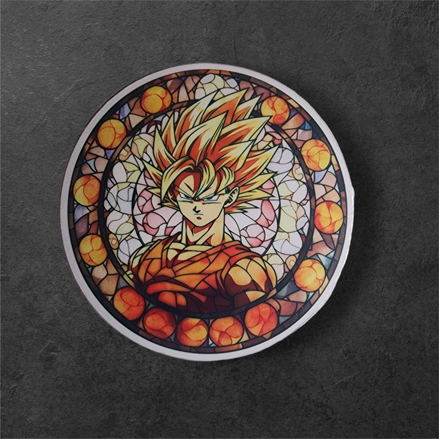 Anime stained glass clear window stickers