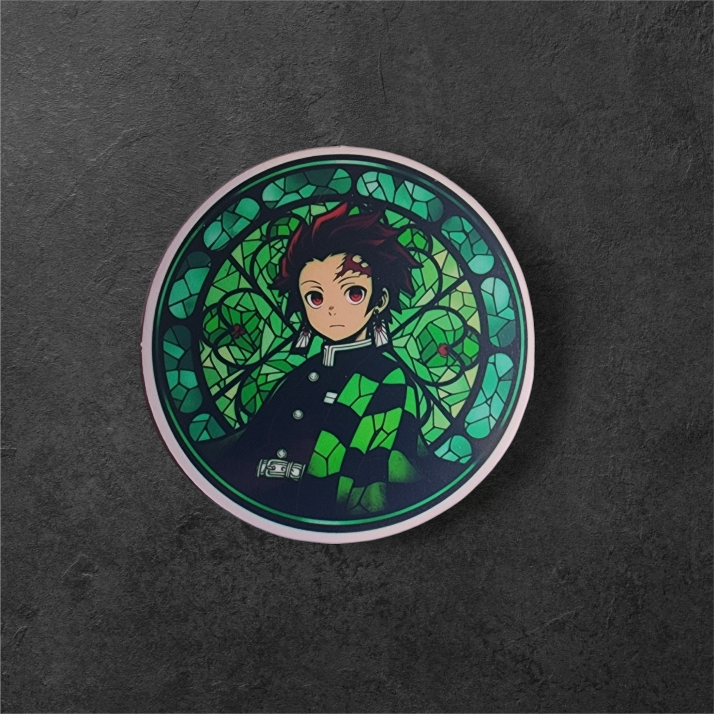 Anime stained glass clear window stickers